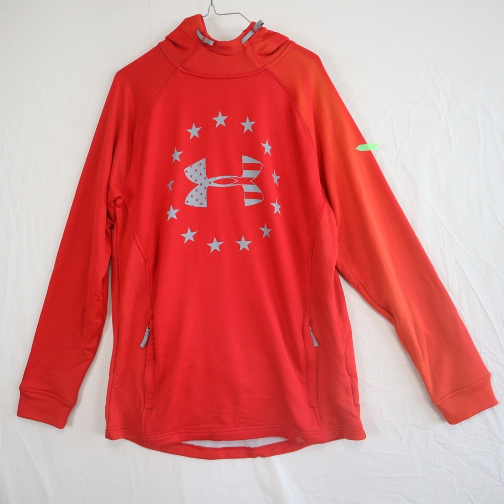 Under Armour Hoodie Mens Medium Loose Freedom Pullover Sweatshirt Long Sleeve